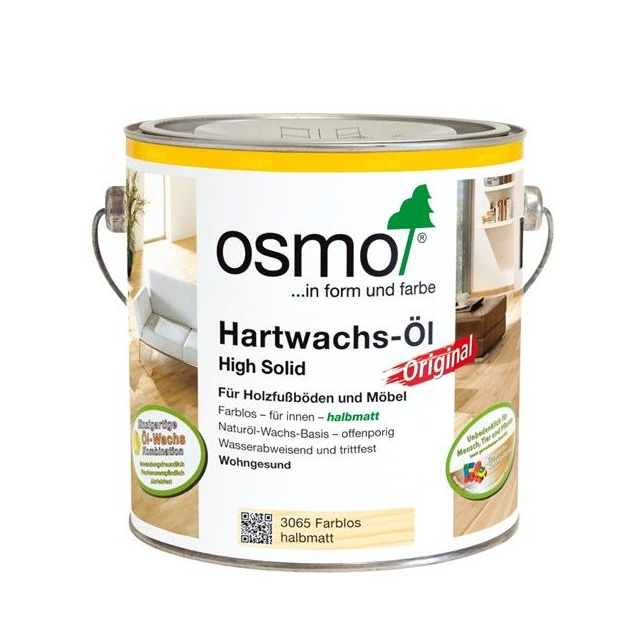 Osmo Hartwachs-Öl Original farblos halbmatt 0,75 ltr.